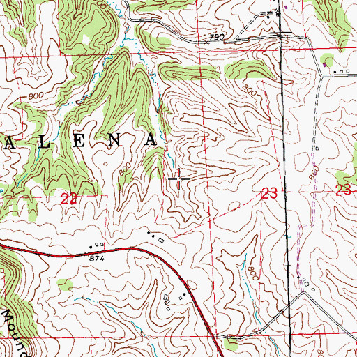Topographic Map of Township of East Galena, IL
