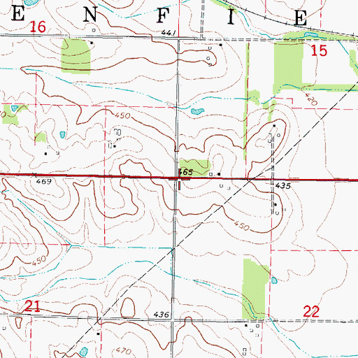 Topographic Map of Township of Enfield, IL