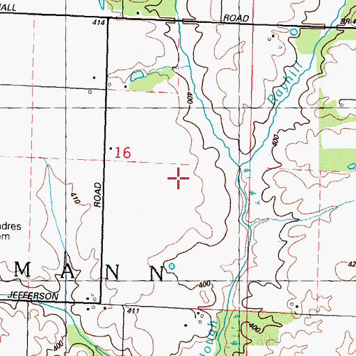 Topographic Map of Township of Engelmann, IL