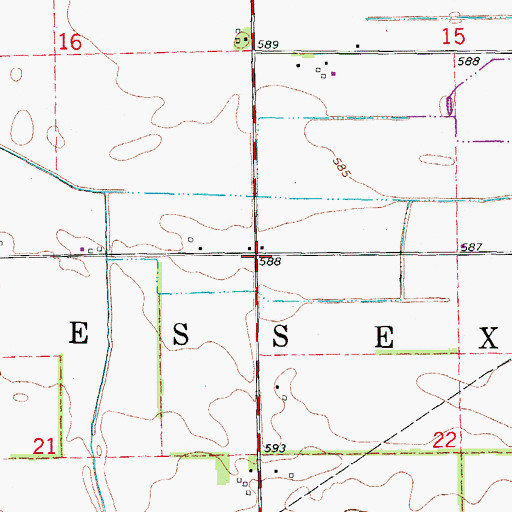 Topographic Map of Township of Essex, IL