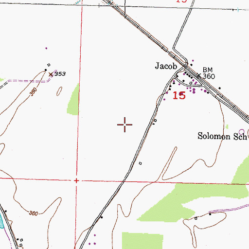 Topographic Map of Township of Fountain Bluff, IL