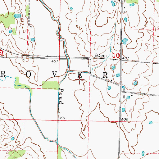 Topographic Map of Township of Grover, IL