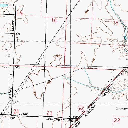 Topographic Map of Township of Hamel, IL