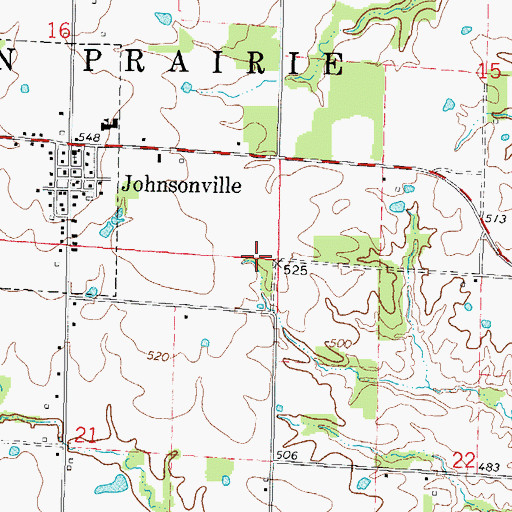 Topographic Map of Township of Indian Prairie, IL