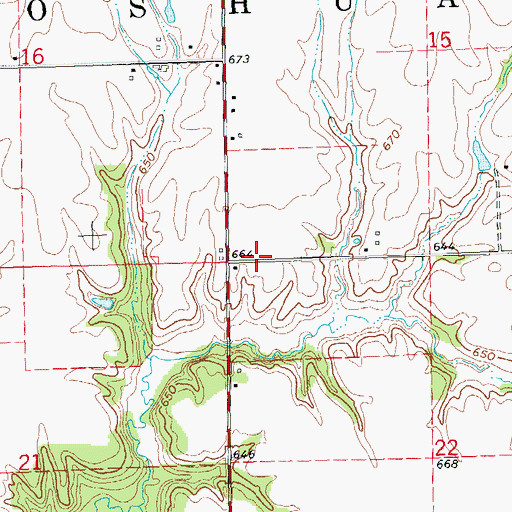 Topographic Map of Township of Joshua, IL