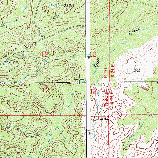 Topographic Map of Crook National Forest (historical), AZ