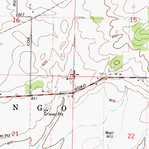 Topographic Map of Township of Marengo, IL