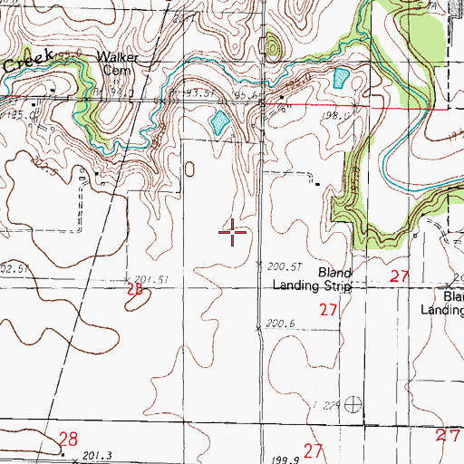 Topographic Map of Township of Marrowbone, IL