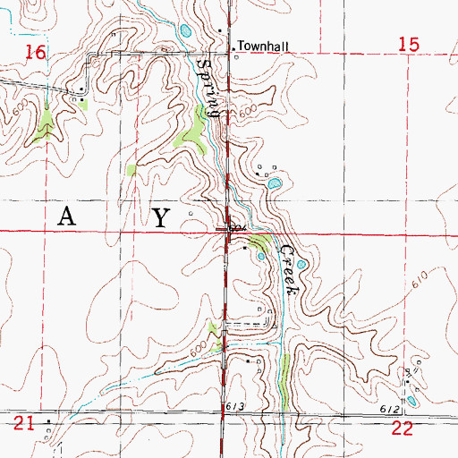 Topographic Map of Township of May, IL
