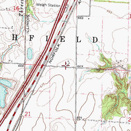 Topographic Map of Township of North Litchfield, IL