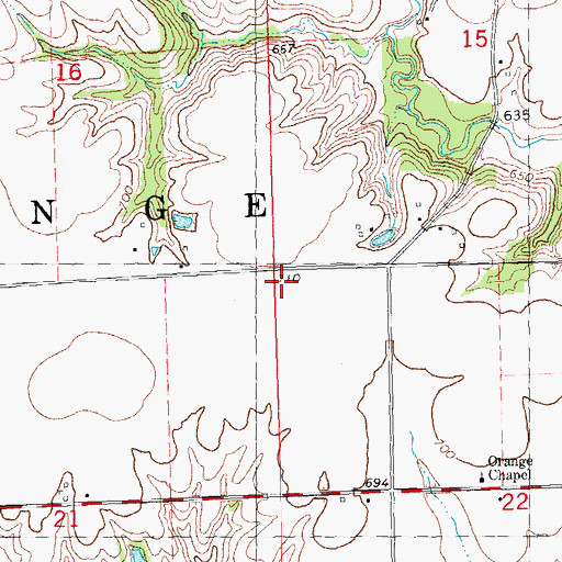 Topographic Map of Township of Orange, IL