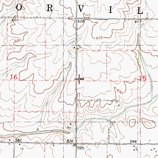 Topographic Map of Township of Orvil, IL