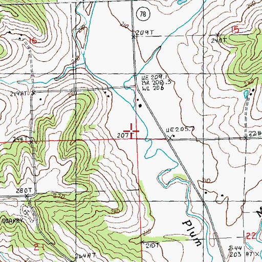 Topographic Map of Township of Pleasant Valley, IL