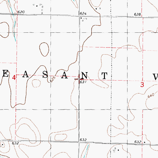 Topographic Map of Township of Pleasant View, IL