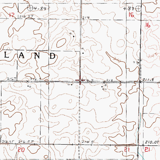 Topographic Map of Township of Richland, IL