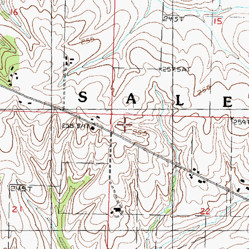 Topographic Map of Township of Salem, IL