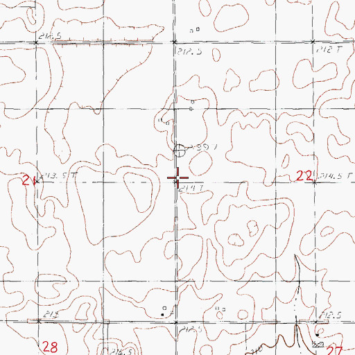 Topographic Map of Township of Sullivan, IL