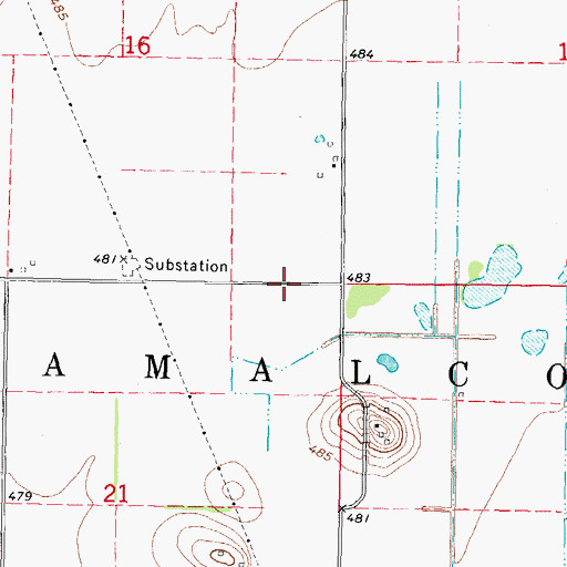 Topographic Map of Township of Tamalco, IL