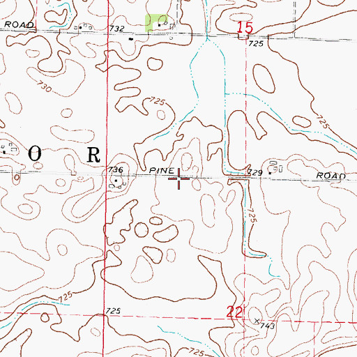 Topographic Map of Township of Victor, IL