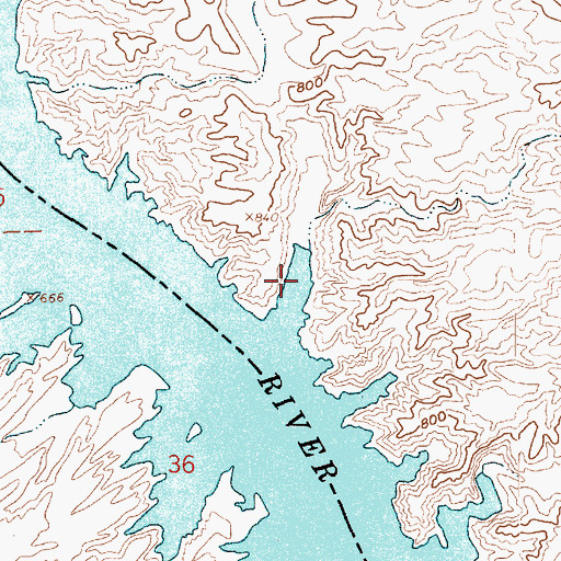 Topographic Map of Eagle Cove, AZ