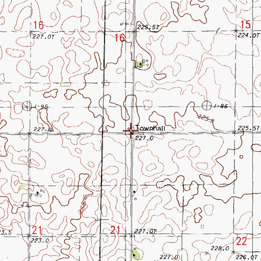 Topographic Map of Township of Waldo, IL