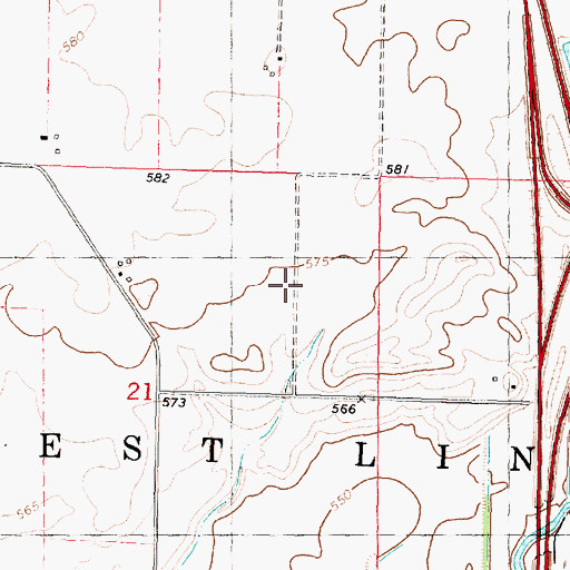 Topographic Map of Township of West Lincoln, IL