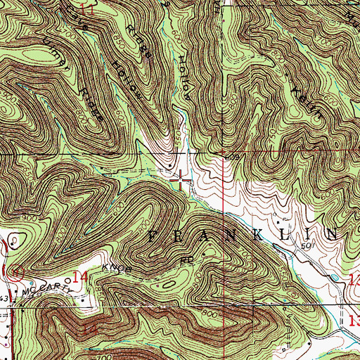 Topographic Map of Als Hollow, IN