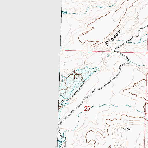 Topographic Map of Pidgeon Cove, AZ