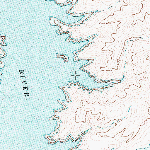 Topographic Map of Little Bass Cove, AZ