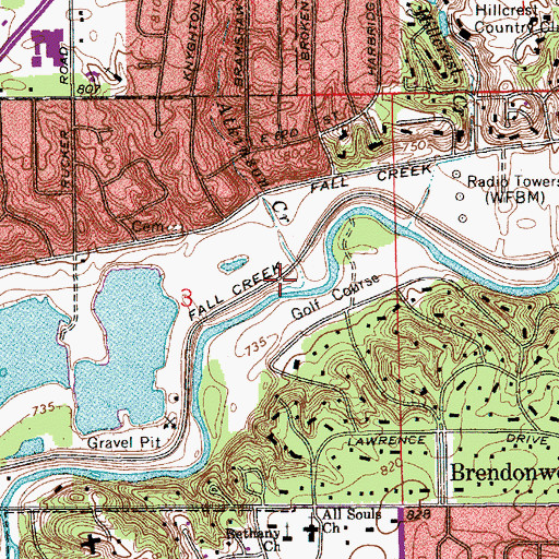 Topographic Map of Atkinson Creek, IN