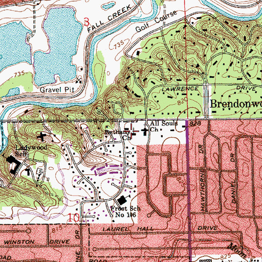 Topographic Map of Bethany United Presbyterian Church, IN
