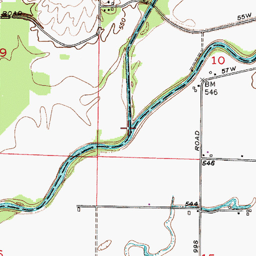 Topographic Map of Birch Creek, IN