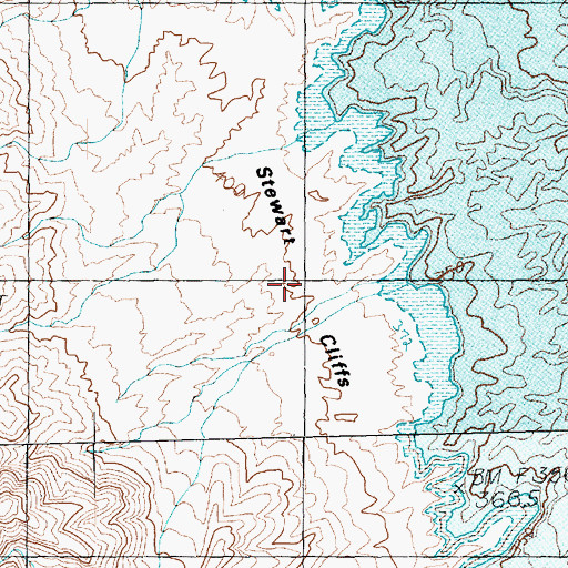 Topographic Map of Stewart Cliffs, AZ