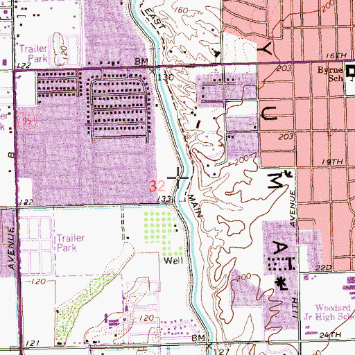 Topographic Map of East Main Canal, AZ