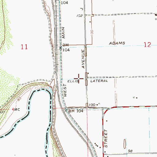 Topographic Map of Ellis Lateral, AZ