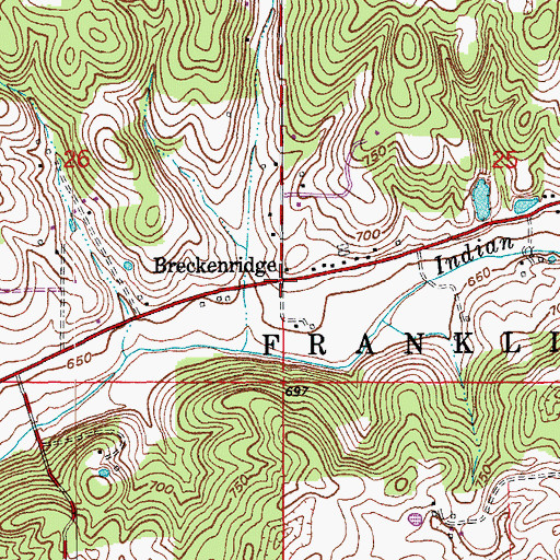Topographic Map of Breckenridge, IN