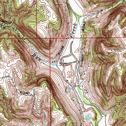 Topographic Map of Broad Run, IN