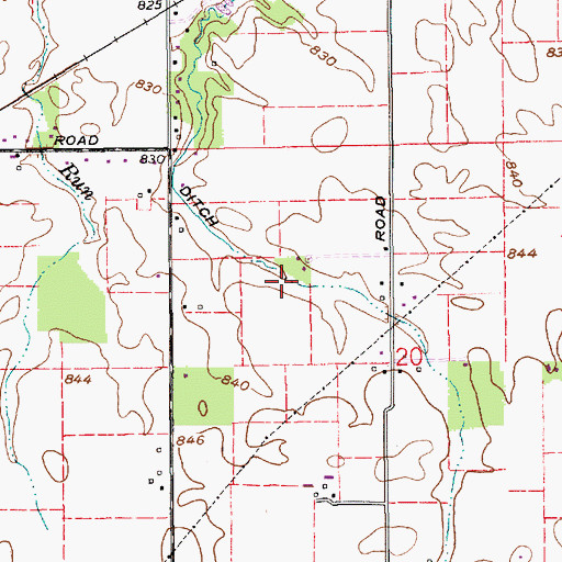 Topographic Map of Butler Ditch, IN