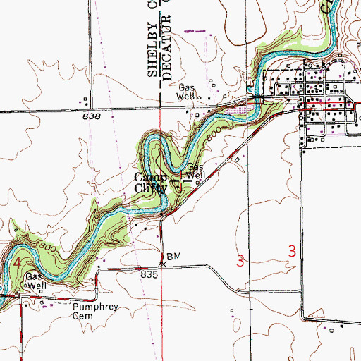 Topographic Map of Camp Clifty, IN