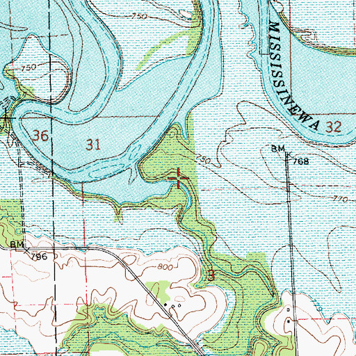 Topographic Map of Cart Creek, IN