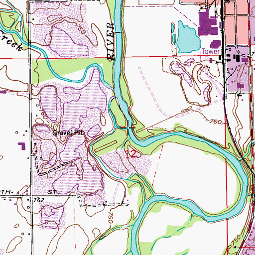 Topographic Map of Cicero Creek, IN