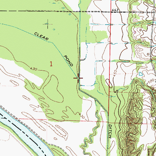 Topographic Map of Clear Pond Ditch, IN