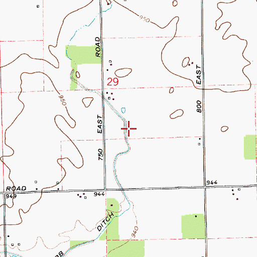 Topographic Map of Cobb Ditch, IN