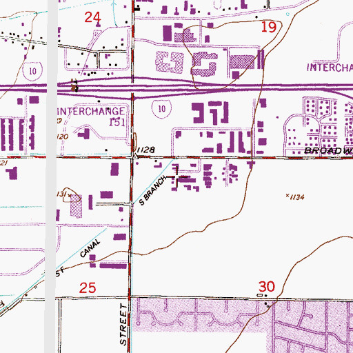 Topographic Map of University of Arizona Cotton Research Center, AZ