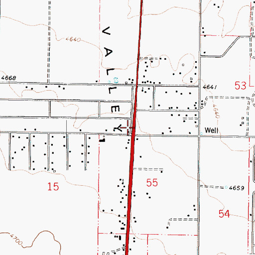 Topographic Map of Arizona Highway Maintenance Chino Valley Yard, AZ