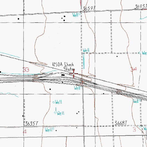 Topographic Map of Arizona Inspection Station, AZ