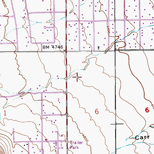 Topographic Map of KCCA-TV (Sierra Vista), AZ