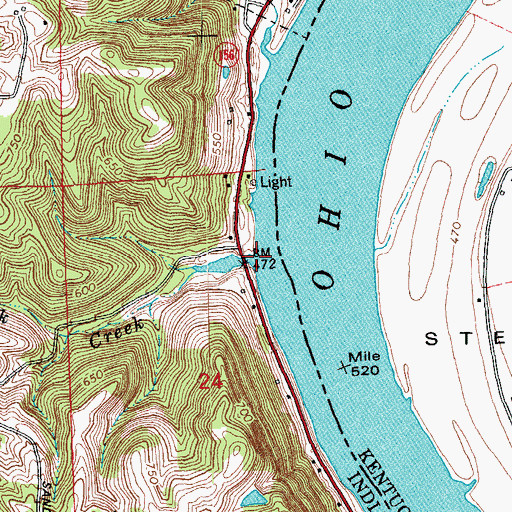 Topographic Map of Fisk Creek, IN