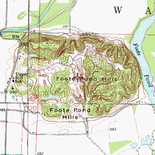 Topographic Map of Franks Ditch, IN