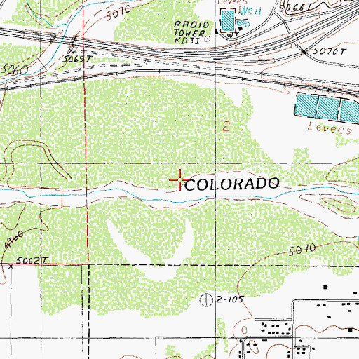 Topographic Map of KDJI-AM (Holbrook), AZ